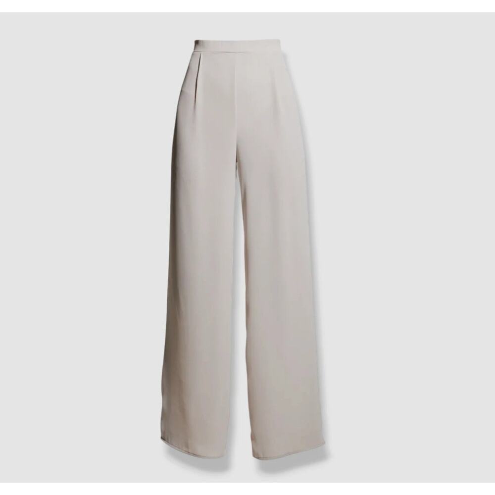 $230 Kinda 3D Women's Beige Ethereal High-Waist Bootcut Trouser Pants Size M